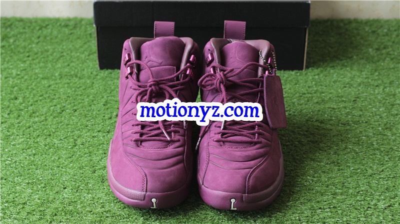 Authentic Air Jordan 12 PSNY Burgundy bordeaux